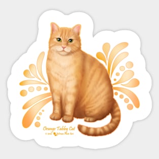 Orange Tabby Cat Sticker